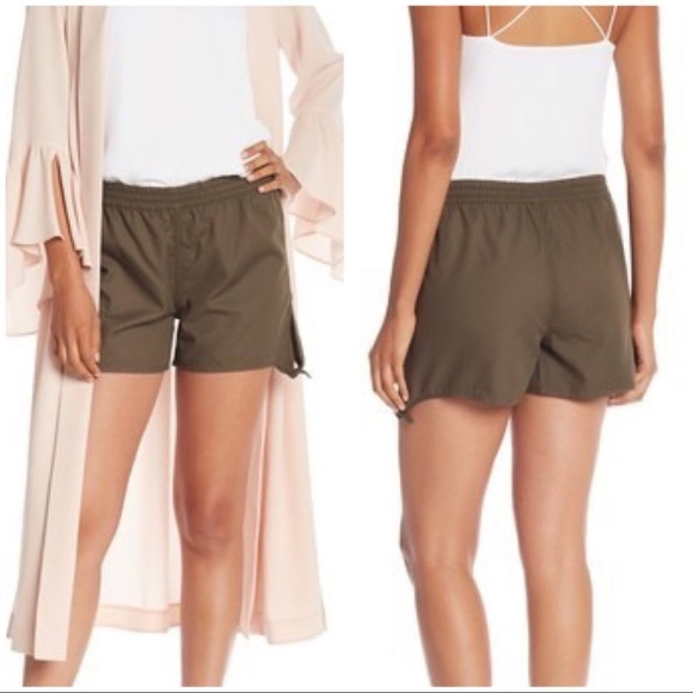 NWOT Madewell Pull-On Side Tie Chambray Shorts